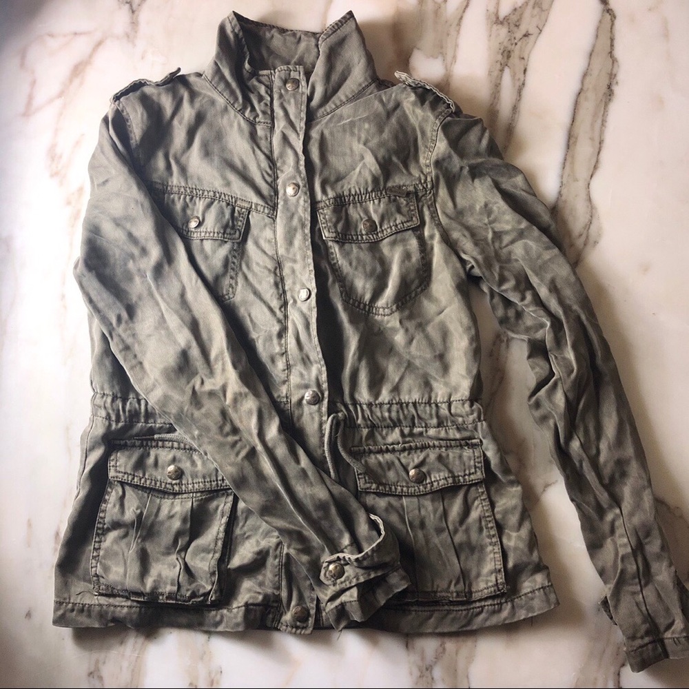 Max Jeans by Max Studios Olive Military Jacket